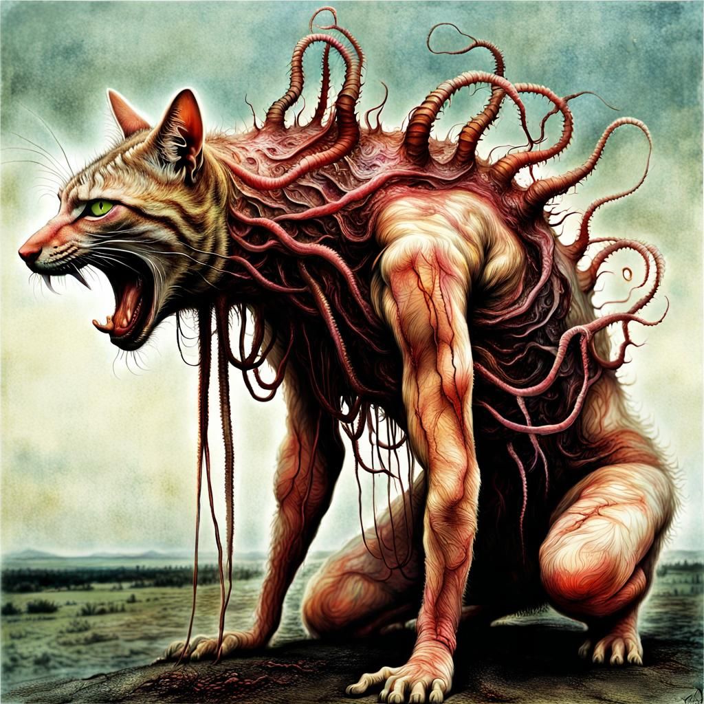 Grotesque Rabid Cat Biohazard Nightmare