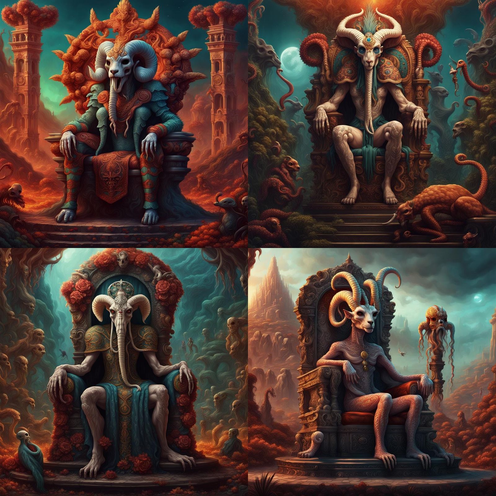 Day of the Dead Chimera on Alien Throne