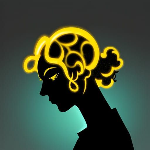 Neon Headache Silhouette