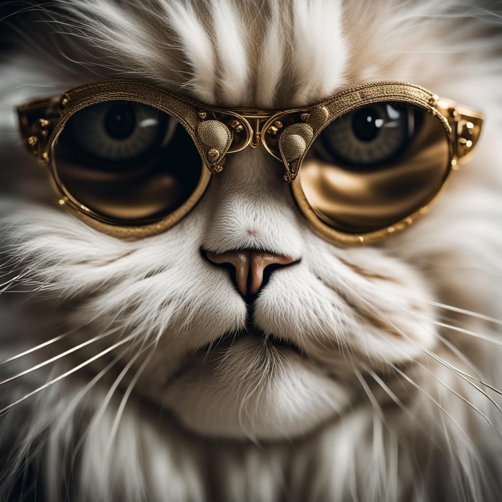 Gangster Persian Himalayan Cat Portrait