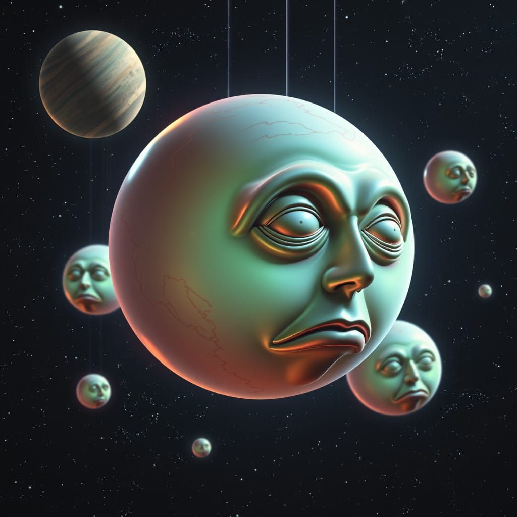 Surreal Planets in Cosmic Contortions