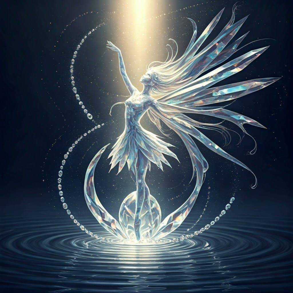 Crystalline Water Fairy Ballet in Divine Light