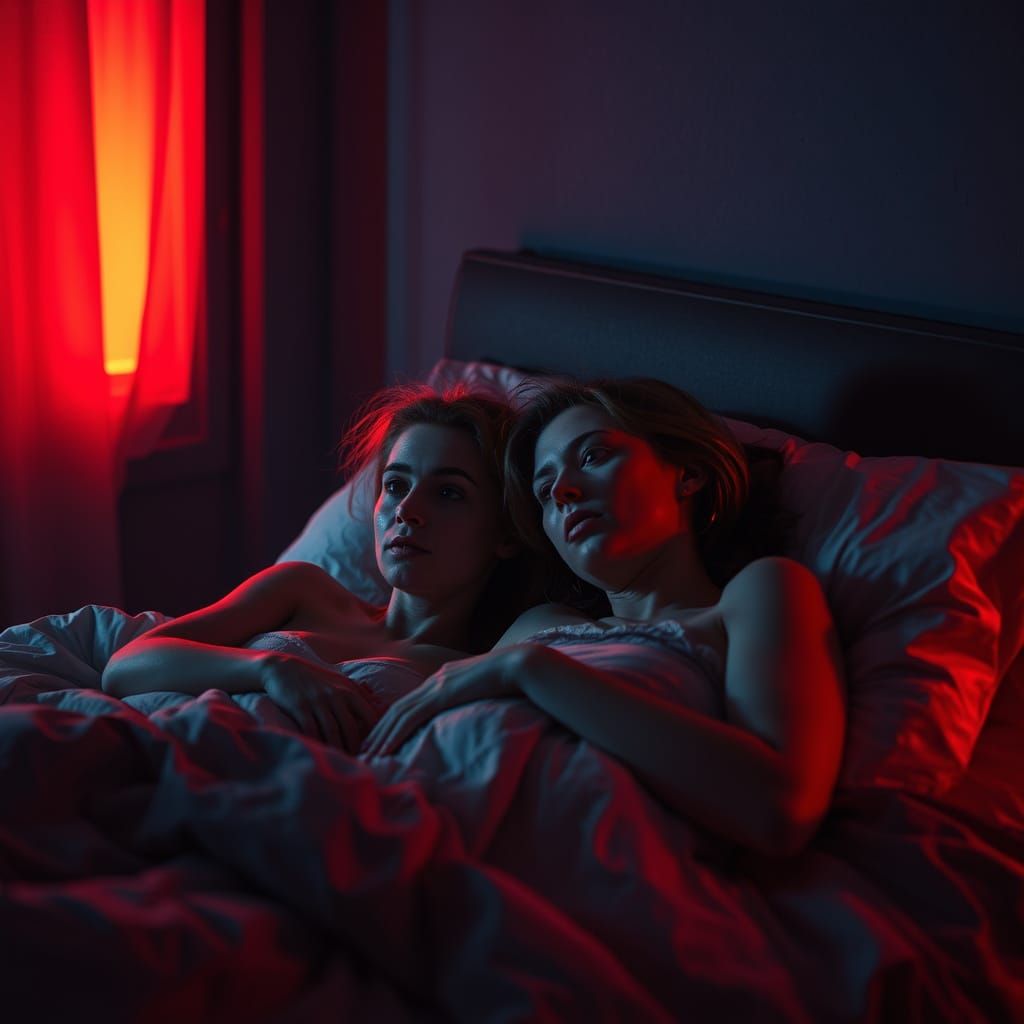 Disturbed Awakening: Red Light Intrusion at Night