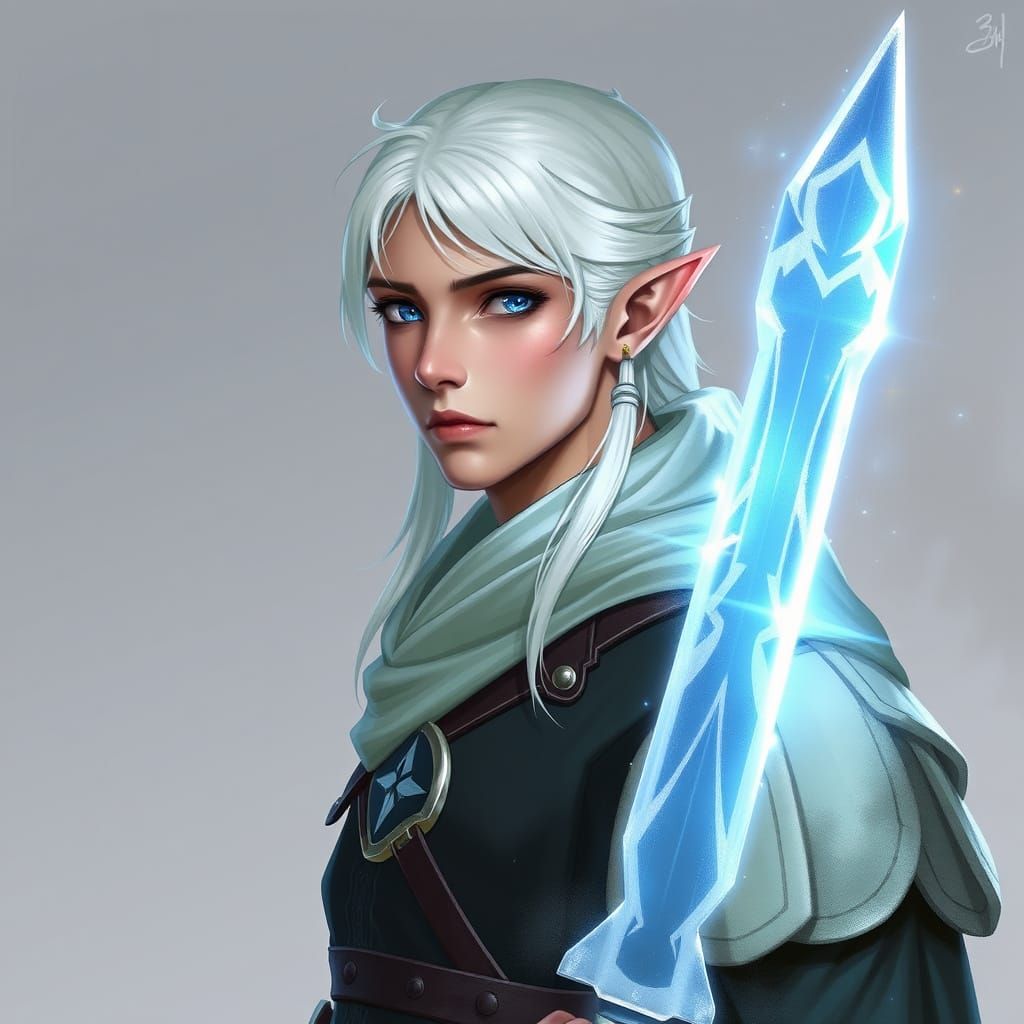 Ethereal Snow Elf Prince in Majestic Regalia