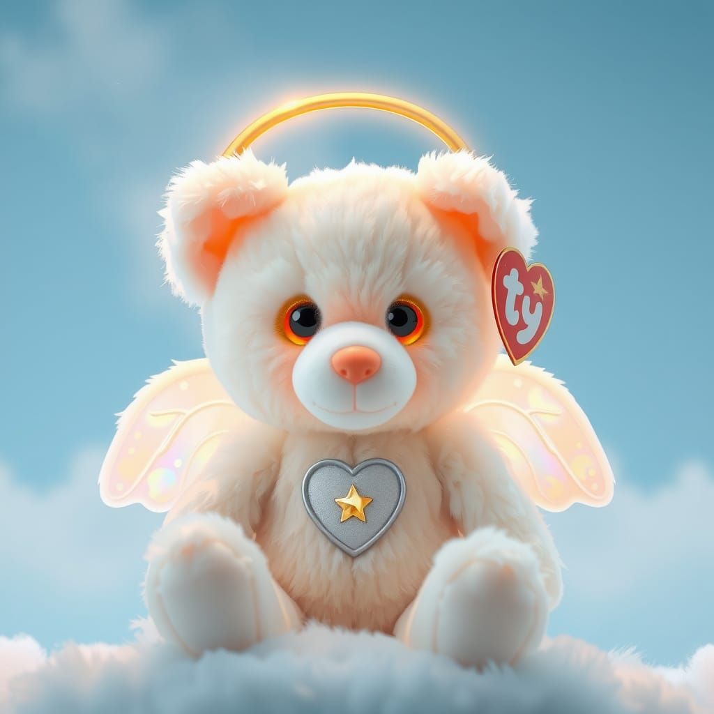 Ty's Halo Beanie Baby Bear