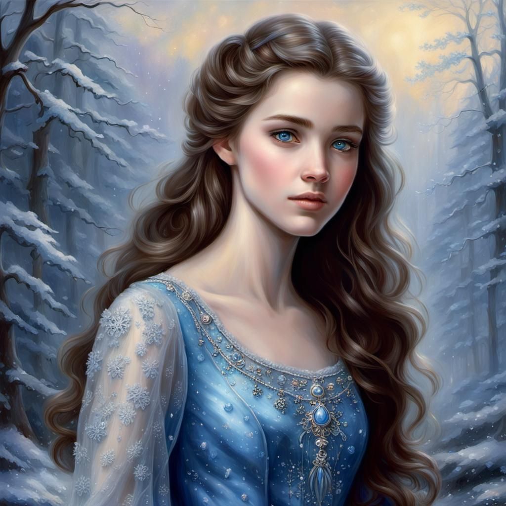 Ethereal Winter Portrait of Lyanna Stark