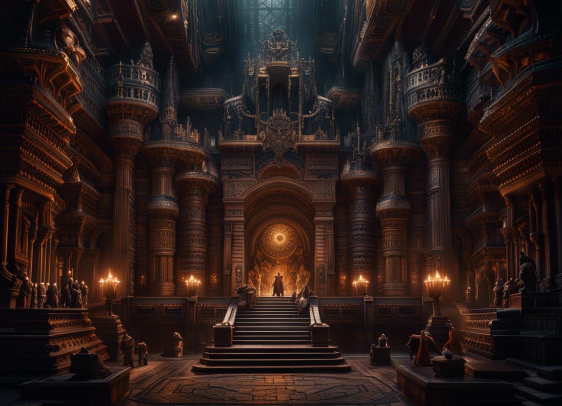 Epic Minotaur Labyrinth Digital Matte Painting