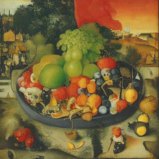 Chibi Fruits as Medieval Soldiers: Cubist Impression