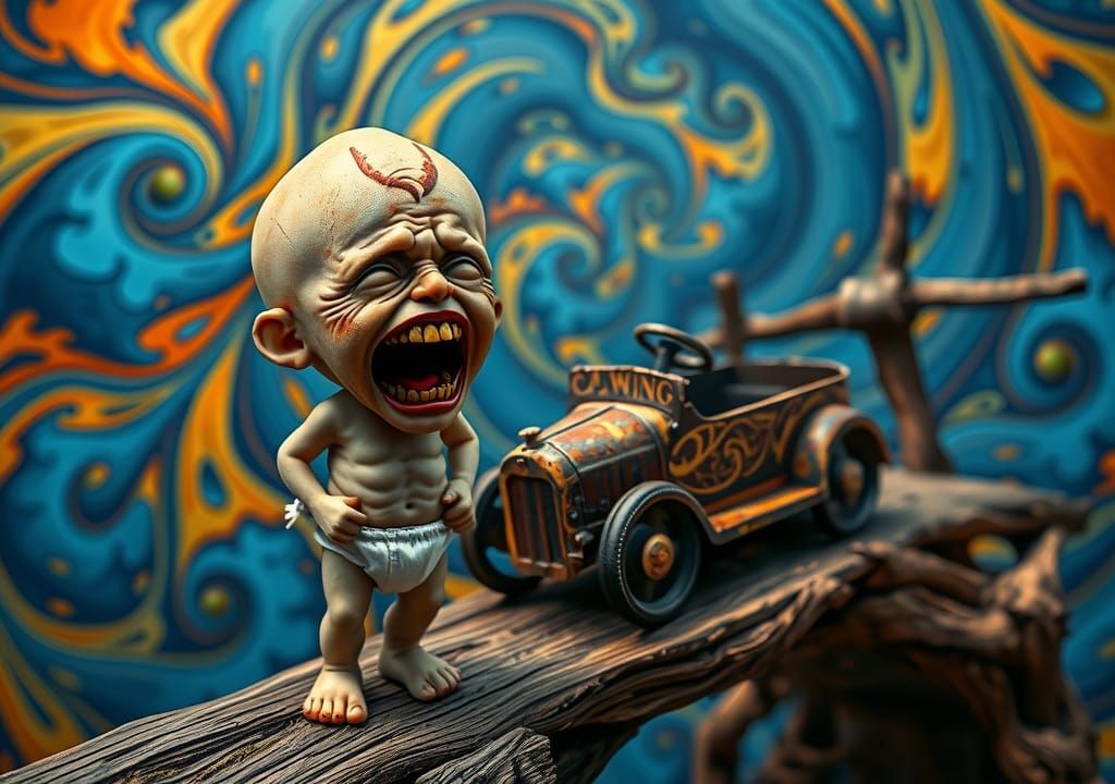 Grotesque Chibi Figurine Screaming Silently