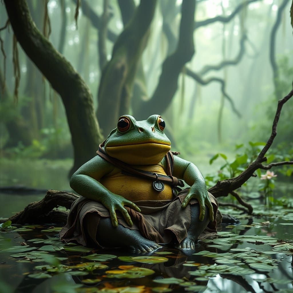 Mysterious Swamp King in Earthy Splendor