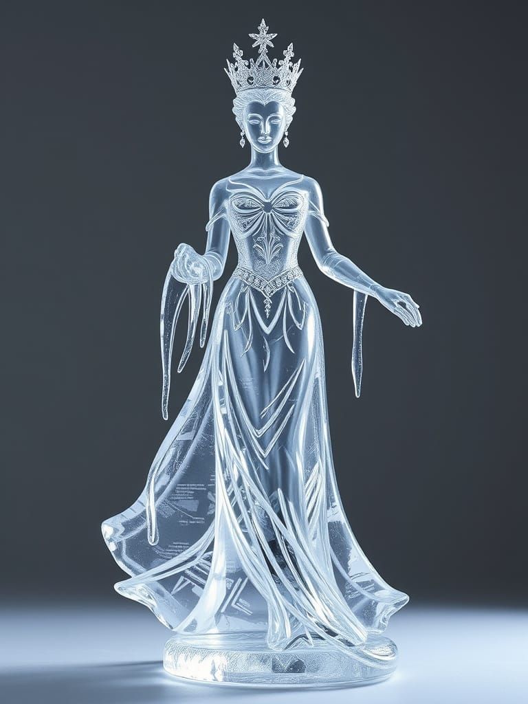 Elegant Crystal Ice Queen Figure of Power