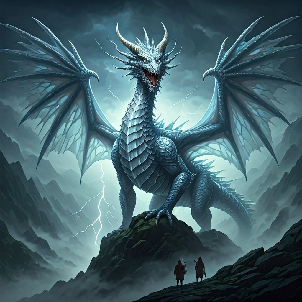 Ethereal Storm Dragon on Misty Mountain