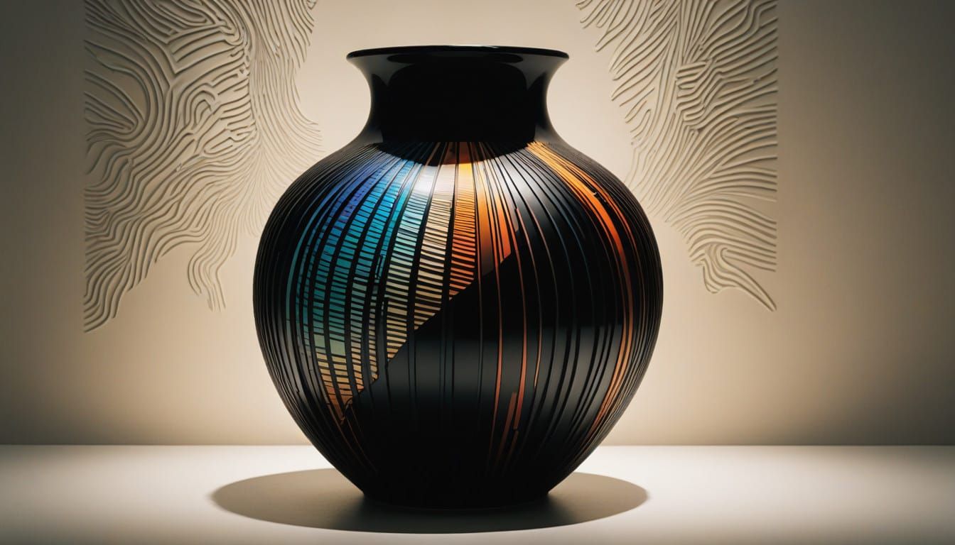 Surreal Vase in Modern Art Museum