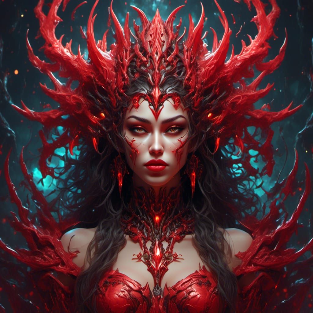 Beautiful Succubus Queen with Arcane Energy