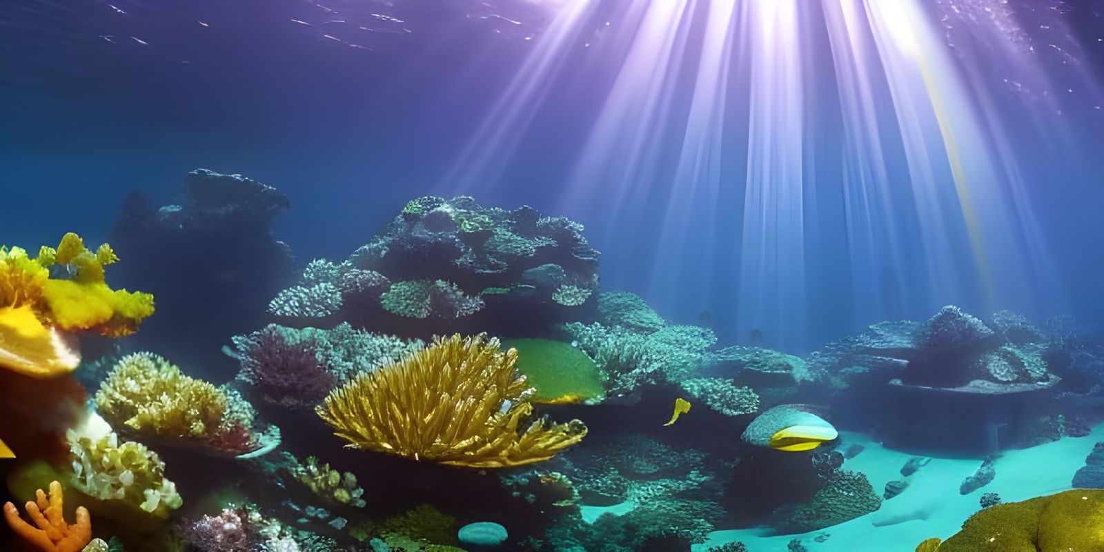 Sunken Ship in Deep Water with Jellyfish