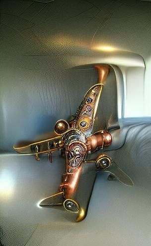 Steampunk Airplane Inside an Airplane