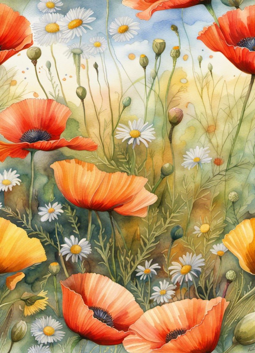 A meadow in full blossom
