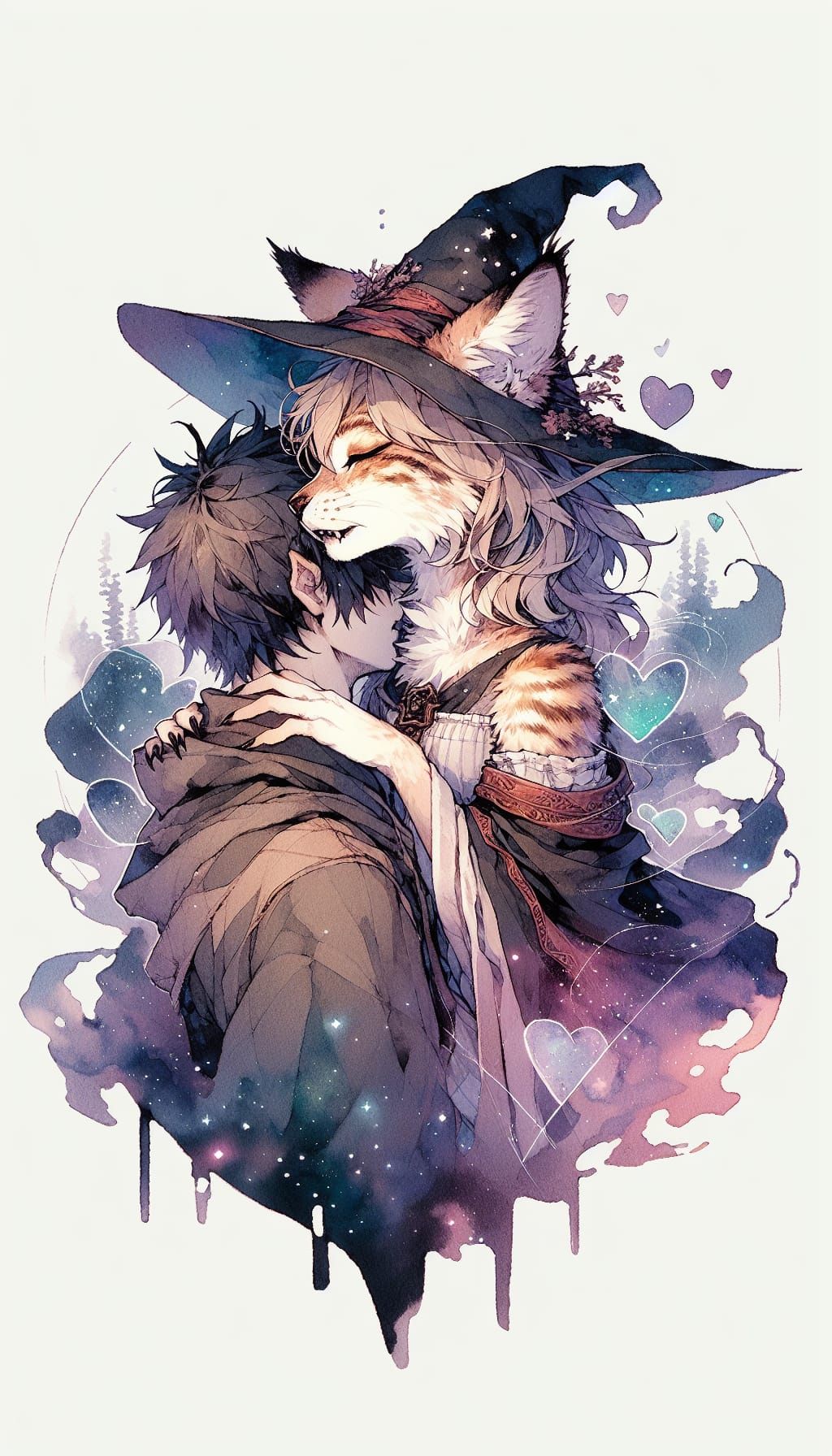 Romantic Anime Manga Cover Art: Whispers of Midnight Bliss