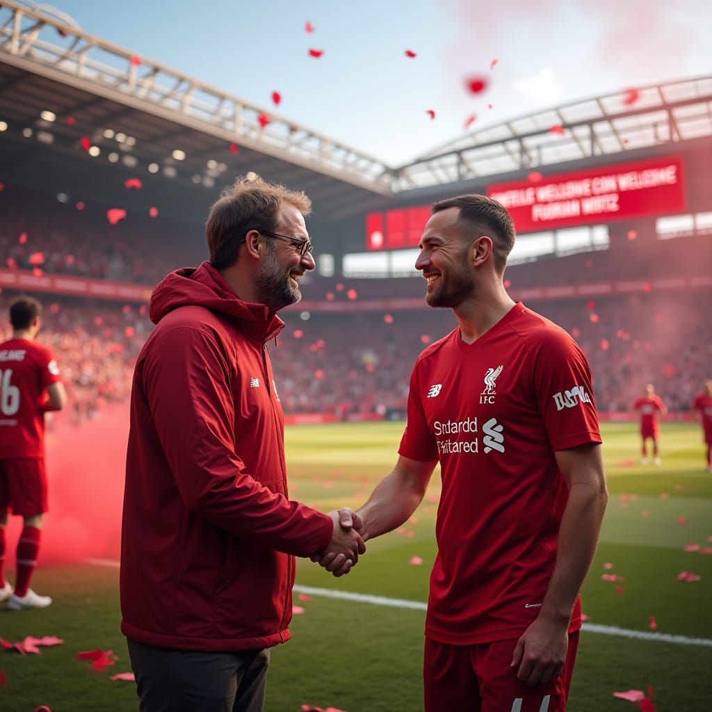 Wirtz Welcomed to Liverpool: A Celebratory Anfield Scene