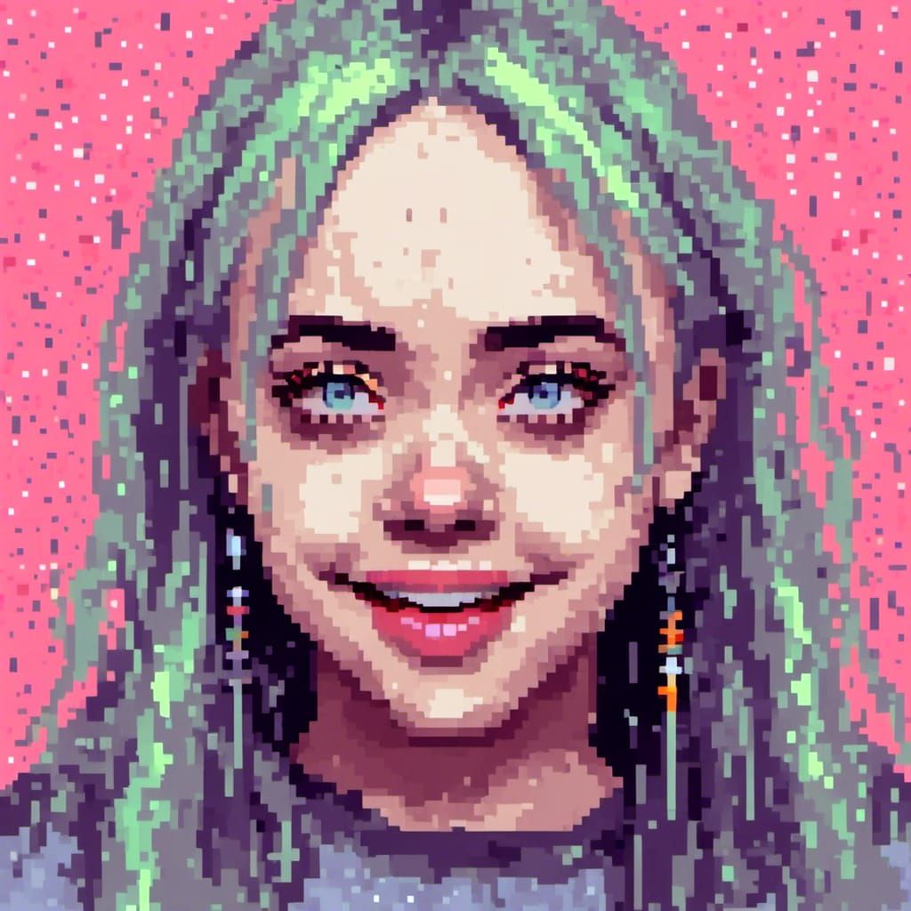 Billie Eilish Smiling Portrait