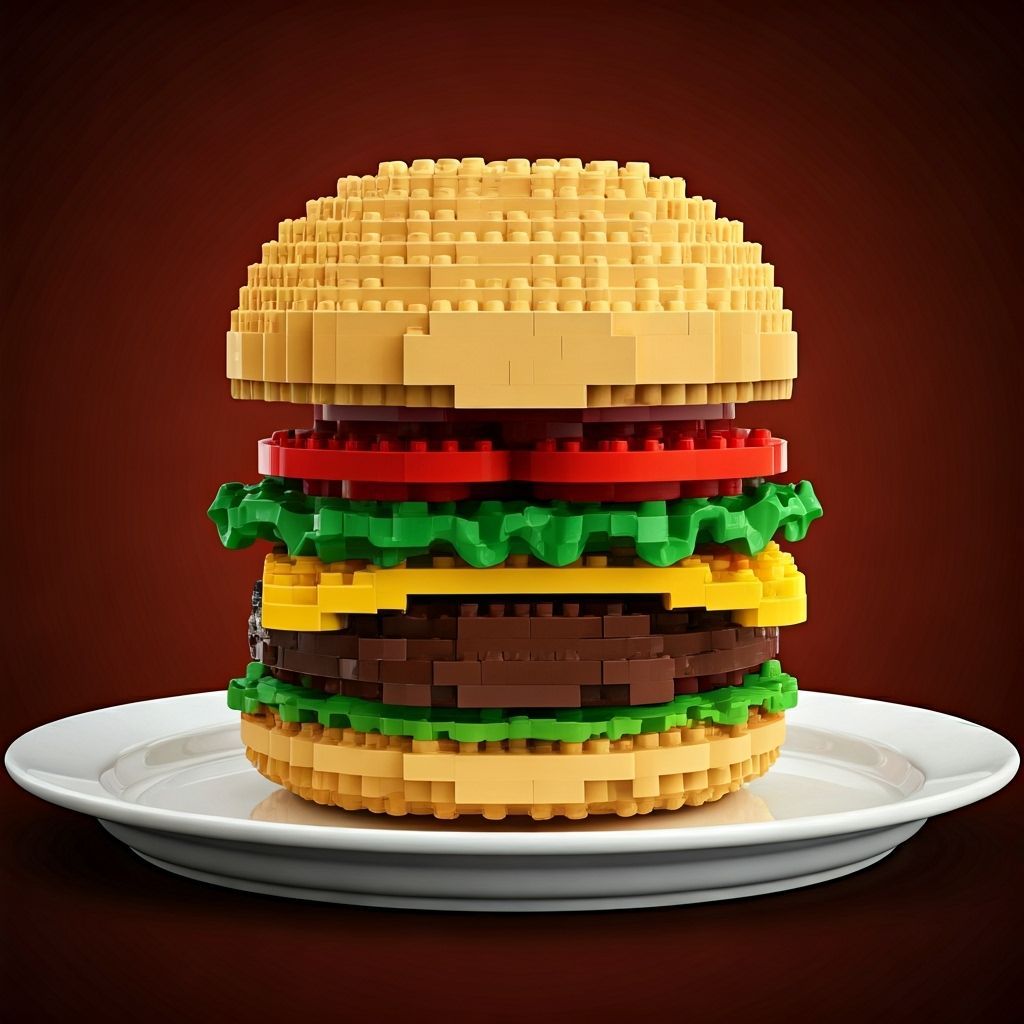 Lego Hamburger: A Whimsical Food Creation