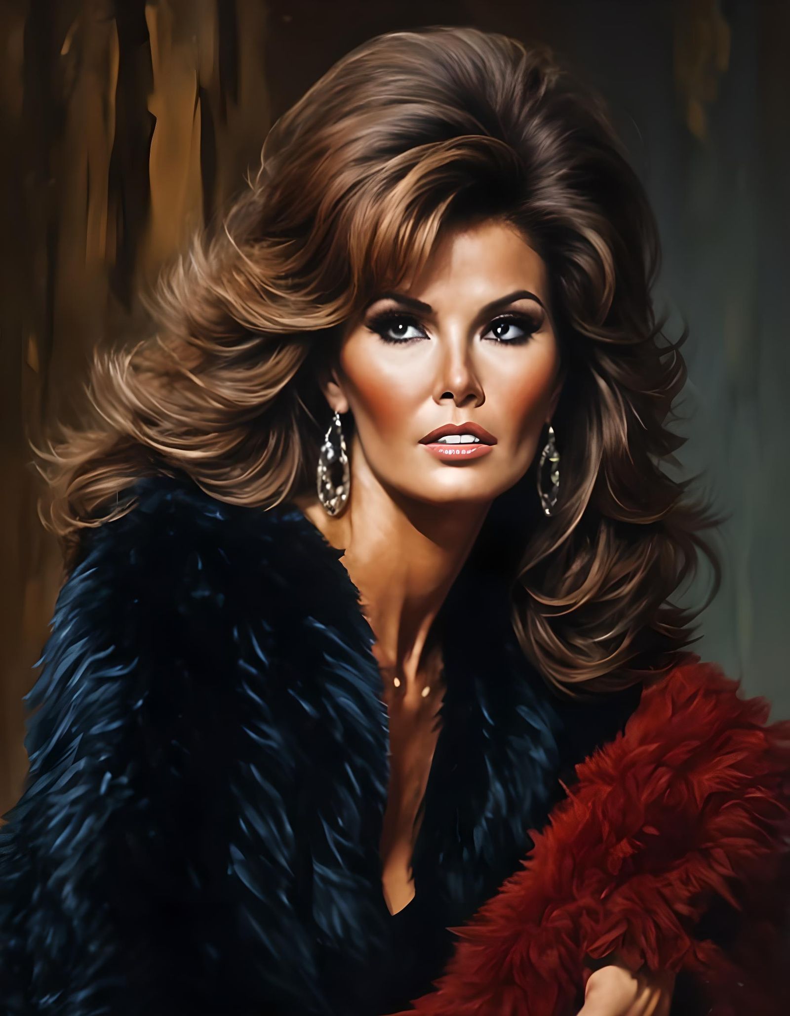 Raquel Welch as Impressionist Oil Painting