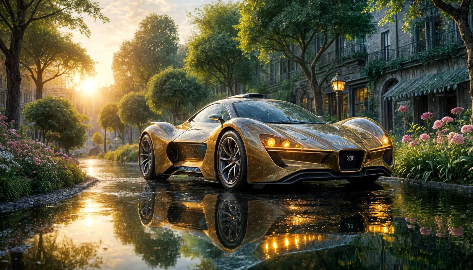 Futuristic Solarpunk Car
