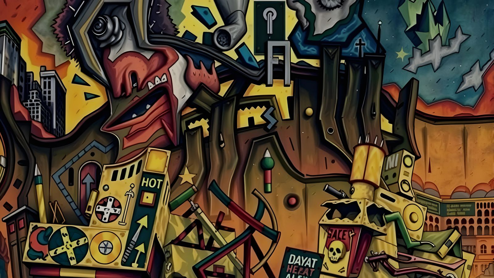 Synthetist Cubist Masterpiece with Layered Geometry