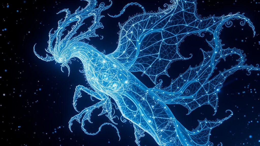 Luminous Wraith Illuminates Starry Galacic Skies