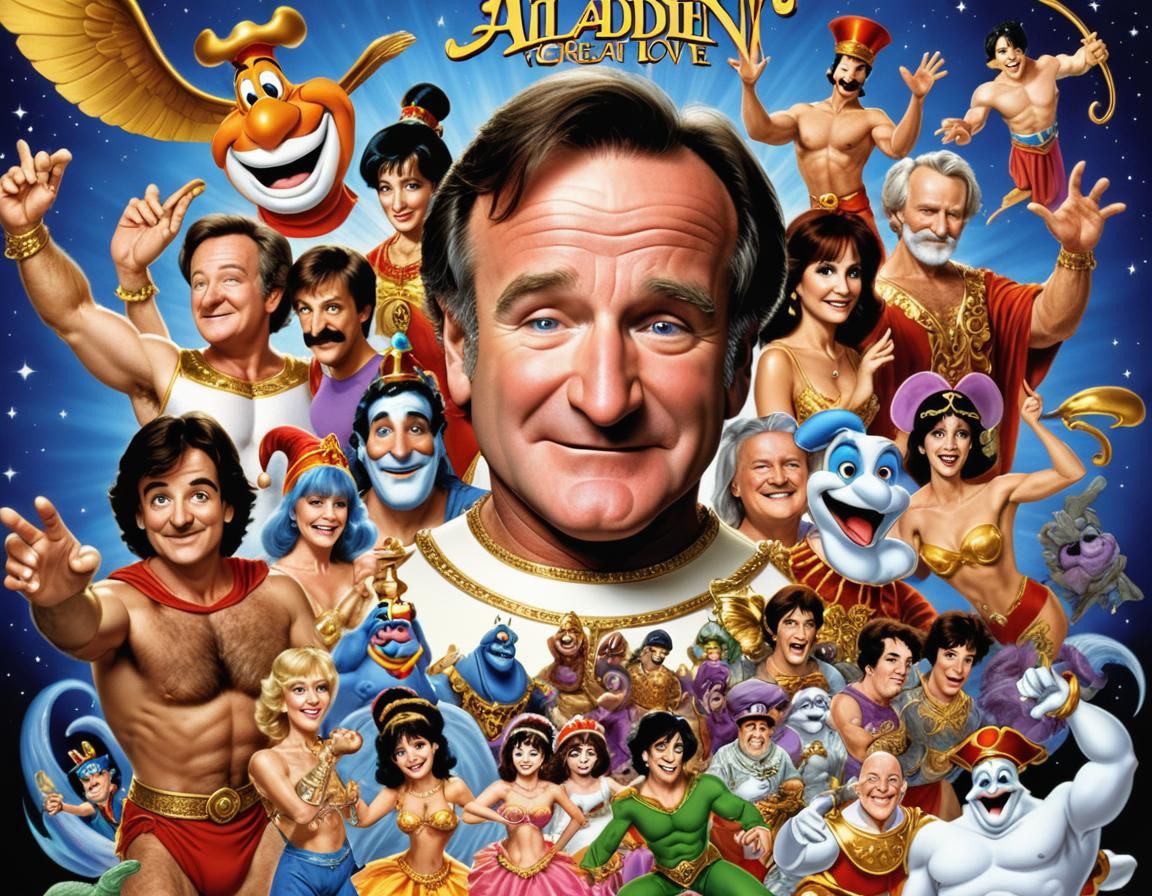 Robin Williams Tribute: Ghost Surrounded by Characters