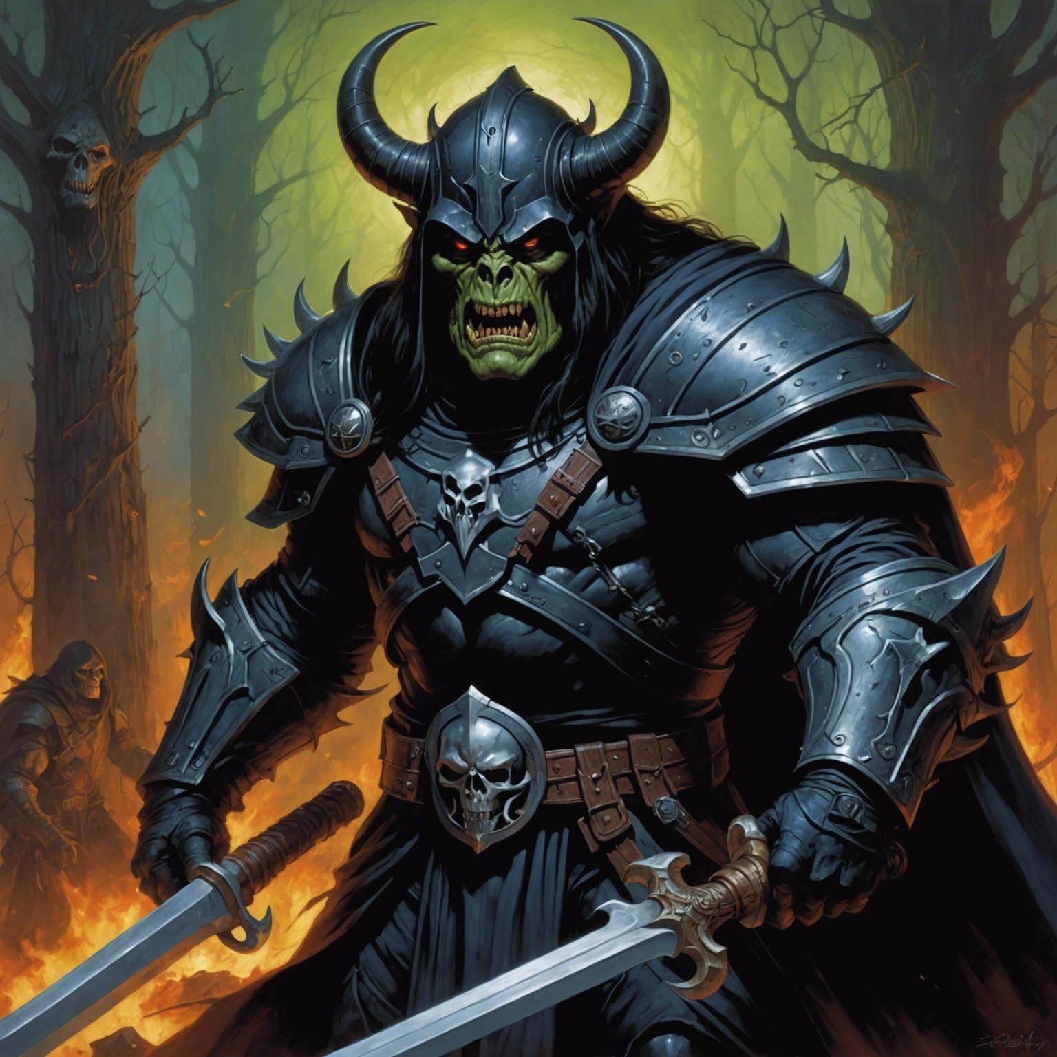 Grimdark Fantasy Art Illustration