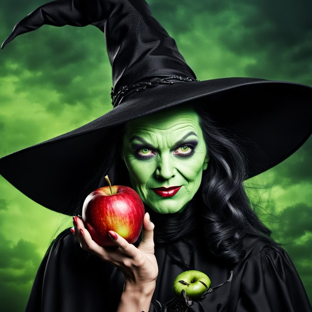 Wicked Witch with Apple Digital Art