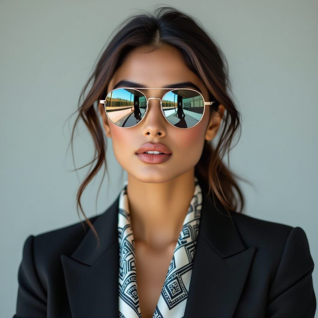 Elegant Portrait of Indian Model in Studio Lighting