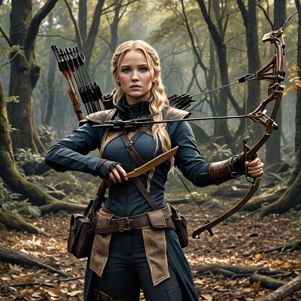 Hunger Games Inspired Matte Painting of Young Woman