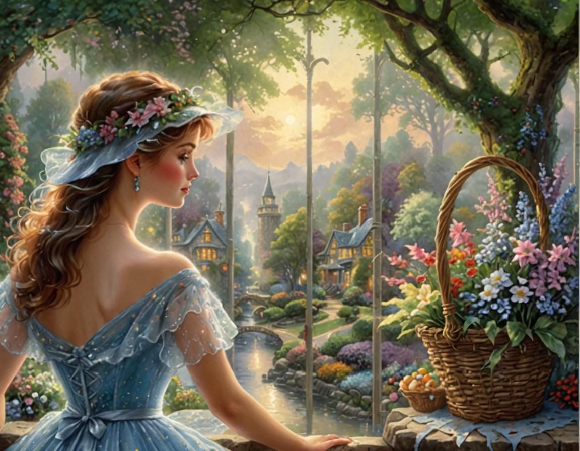 Ethereal Summer Landscape in Luminist Style