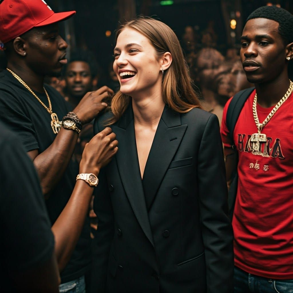 Countess Laughs in Hip Hop Club: Hyperrealist Art