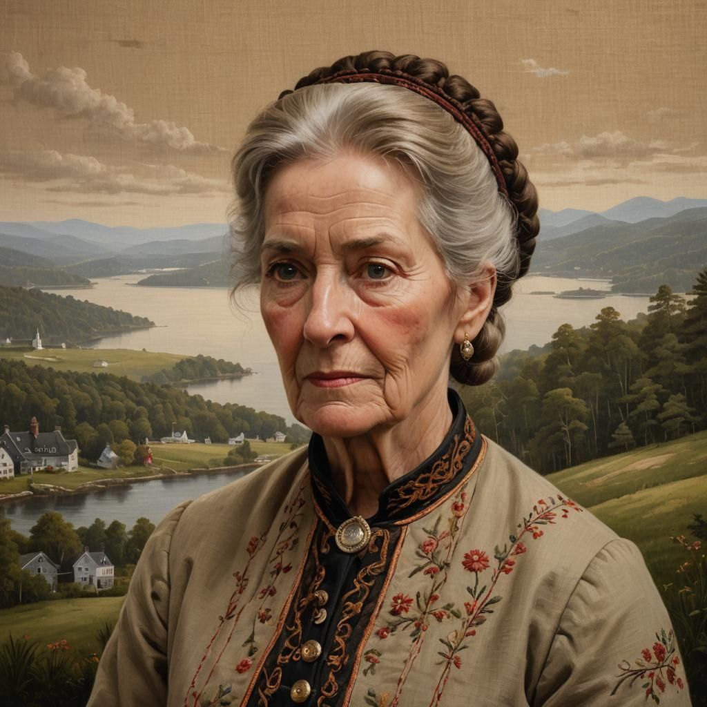 Deborah Albee in Traditional Massachusetts Attire