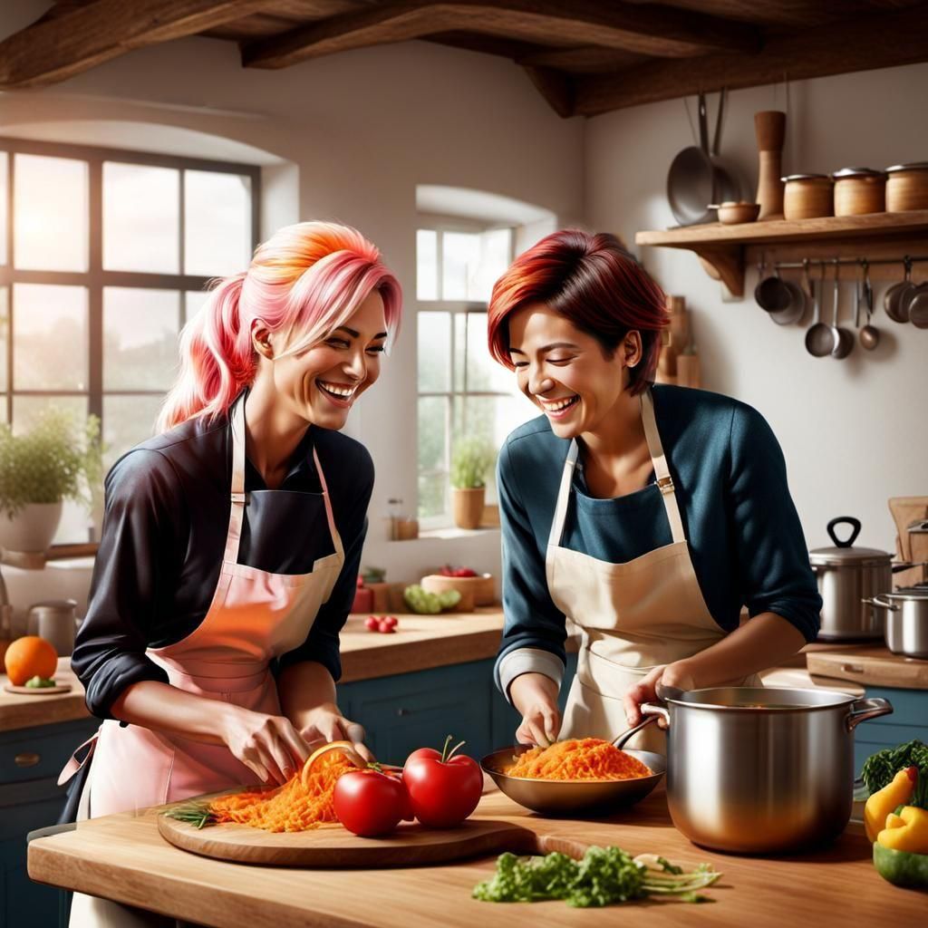 Cooking with the wife