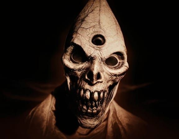 Ethereal Horror Figure in Beksiński-Inspired Hyperphotoreali...