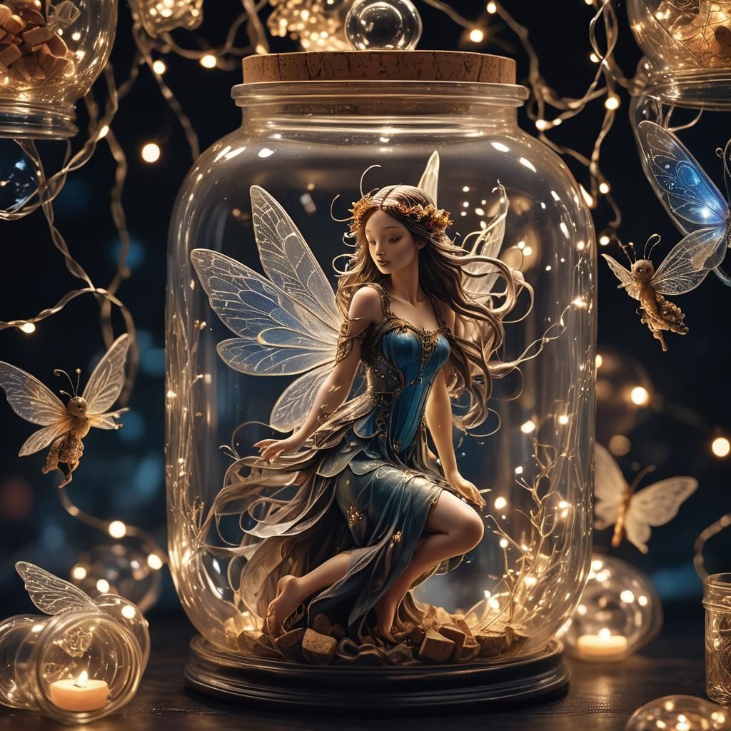 Fairy Trapped in Glass Jar: Studio Trigger Anime Style