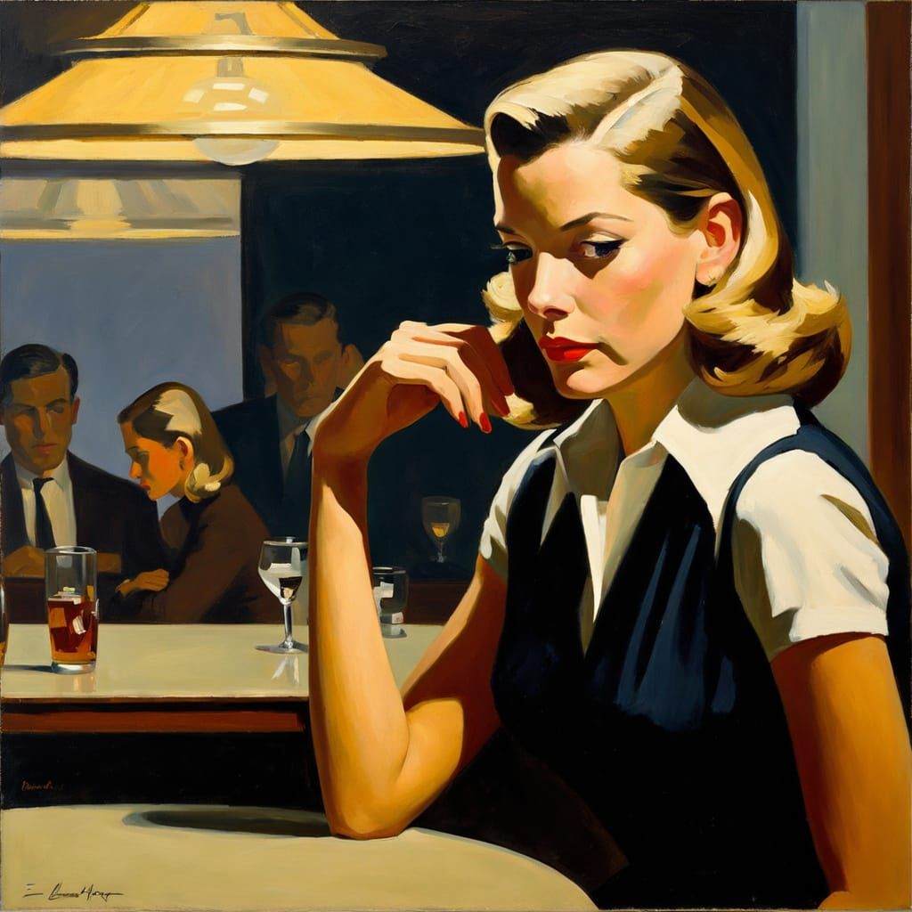 Lost in Thought, Studio Diner at Night