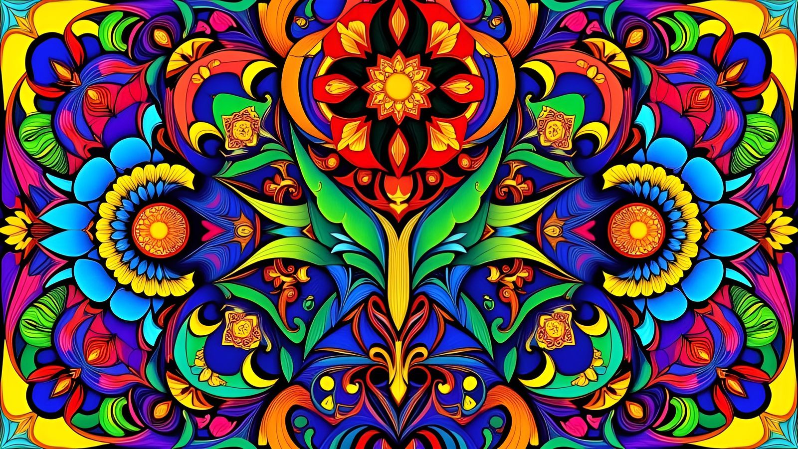 Abstract Geometric Symbols in Digital Art