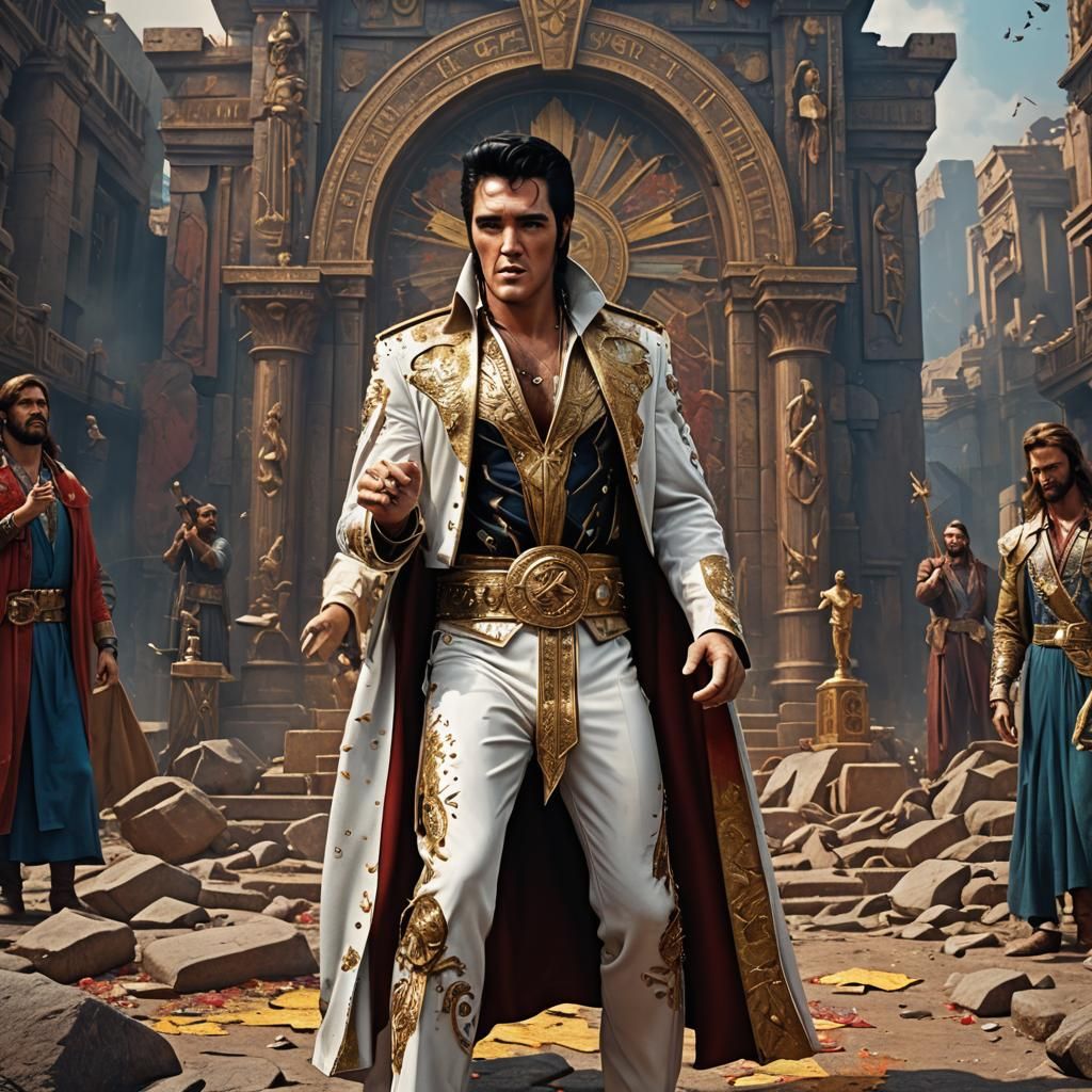 Elvis Christ Superstar: Detailed Fantasy Concept Art