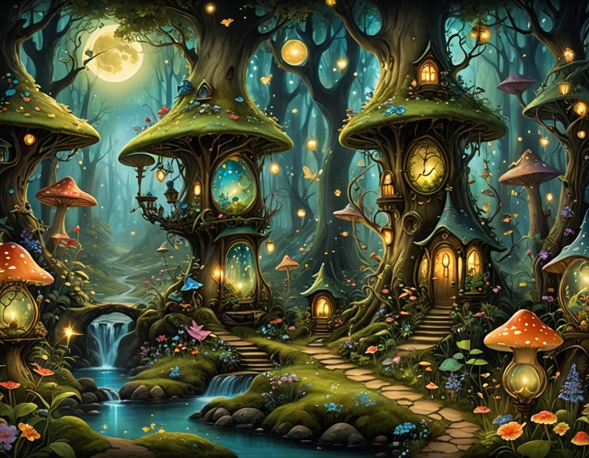 Whimsical Hourglass Village🍄
