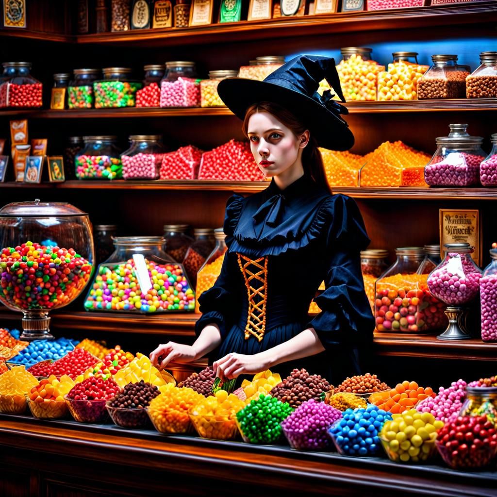 The Witch from Hansel and Gretel owns a Candy Store