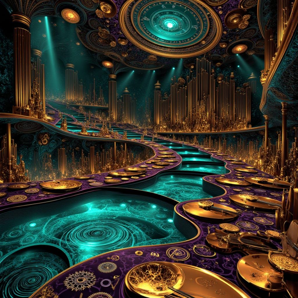 Surreal Music Hall Crafted from Instruments