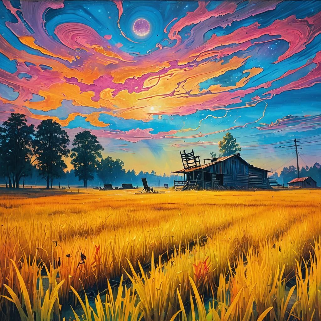 Psychedelic Spirit in Junkyard, Roger Dean Style