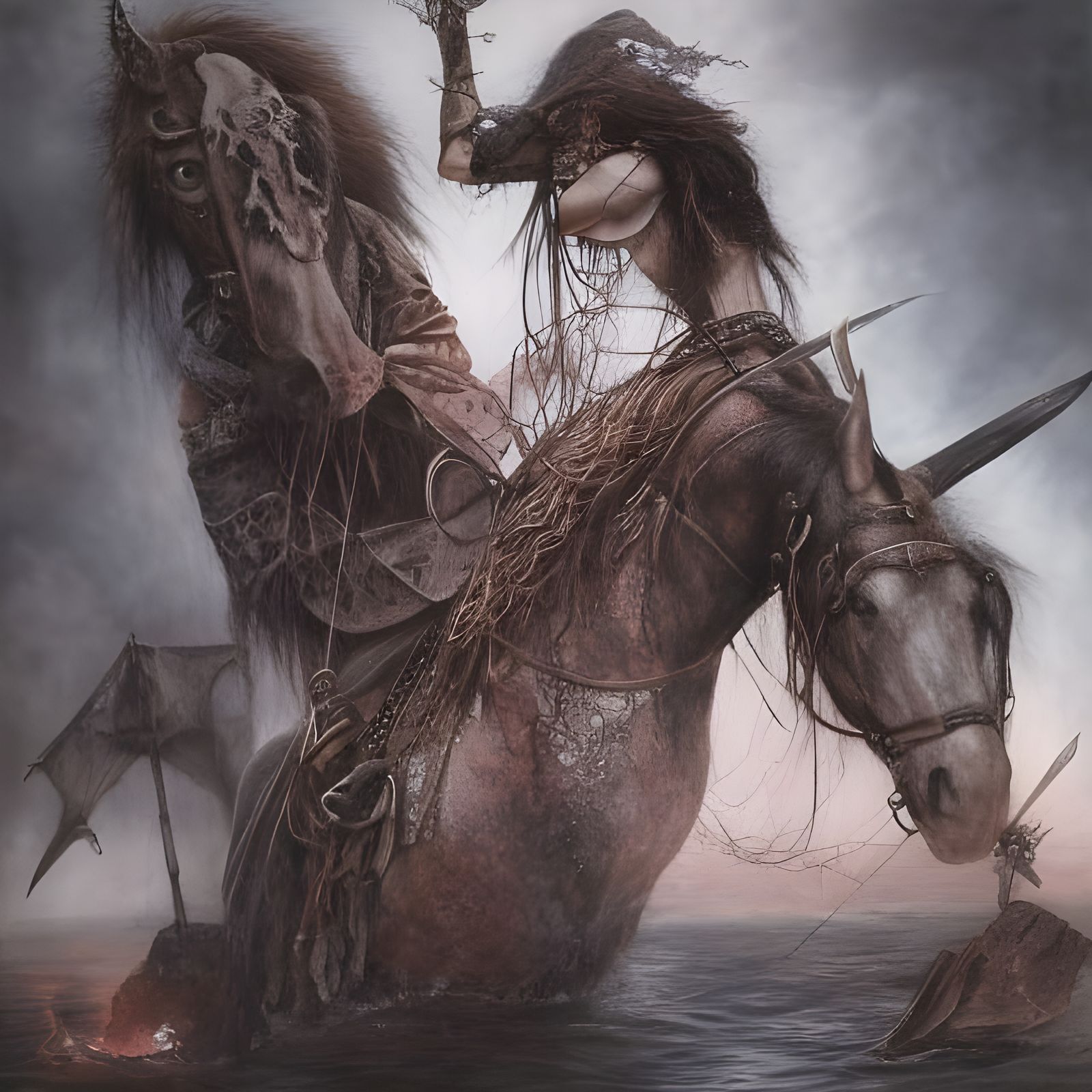 Futuristic Cityscape with Bizarre Creatures, Hyperrealistic ...