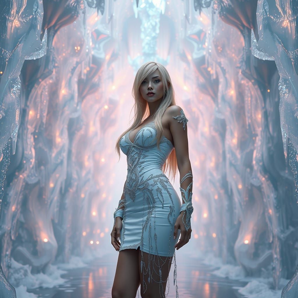 Enchanting Ice Palace Cosplay in Ethereal Splendor