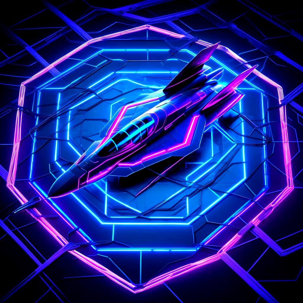 Hyper Jet Fighter on Hexagonal Grid in 3D